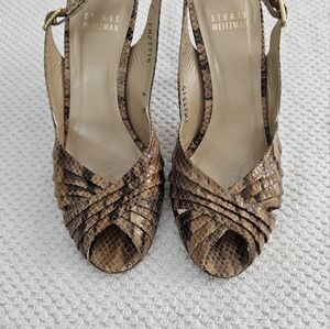 New Stuart Weitzman Snakeskin Heels Sz 6M